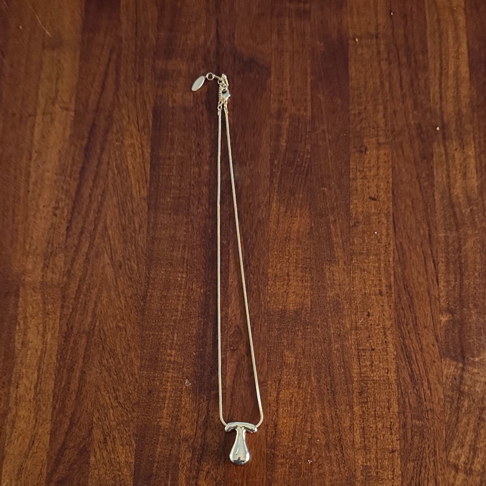 Anthropologie Gold Necklace with Initial T Pendant